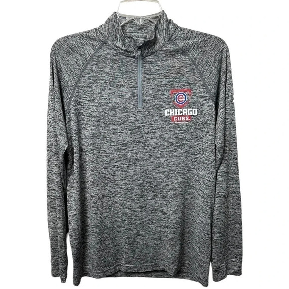 Under Armour Men’s Chicago Cubs Quarter Zip Long Sleeved Shirt HeatGear - Picture 2 of 11